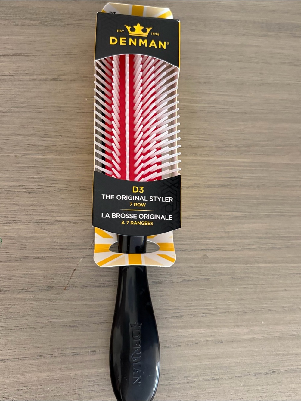 Denman D3 Original Curl Definer Styler, Curly Hair Brush Women & Men 7 Row New!